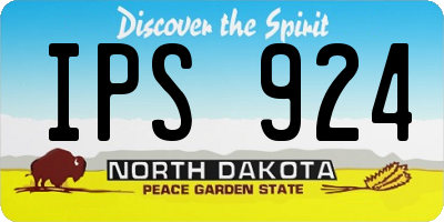 ND license plate IPS924