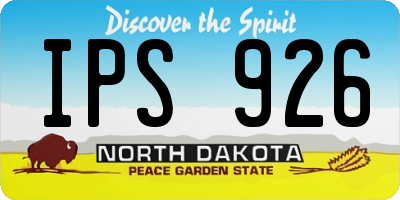ND license plate IPS926