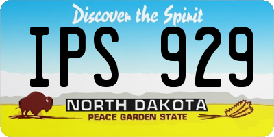 ND license plate IPS929