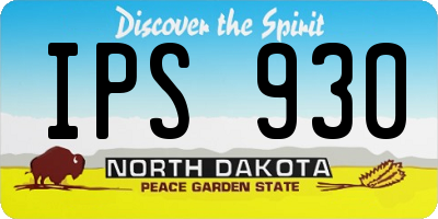 ND license plate IPS930