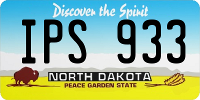 ND license plate IPS933