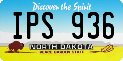 ND license plate IPS936