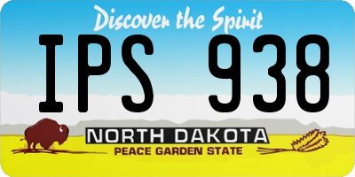 ND license plate IPS938