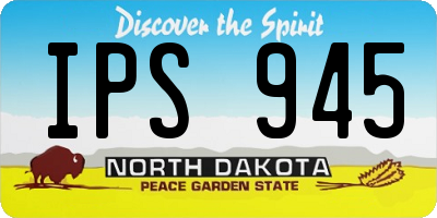 ND license plate IPS945