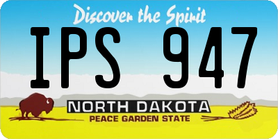 ND license plate IPS947