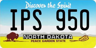 ND license plate IPS950