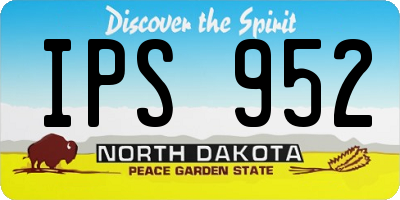 ND license plate IPS952