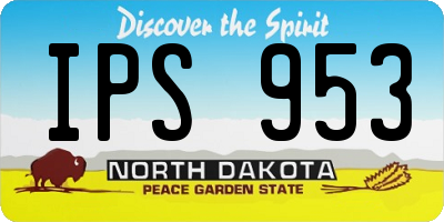 ND license plate IPS953