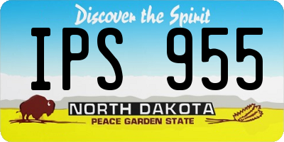 ND license plate IPS955
