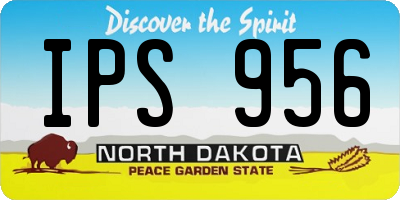 ND license plate IPS956