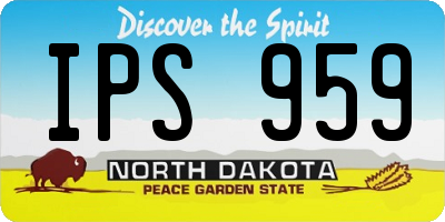 ND license plate IPS959