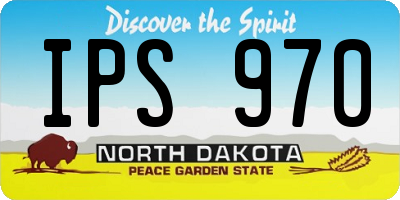 ND license plate IPS970