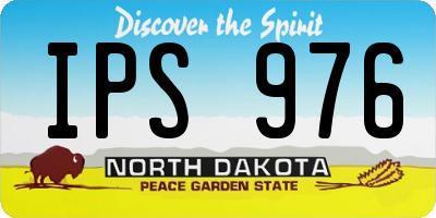 ND license plate IPS976