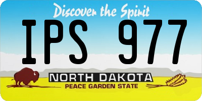 ND license plate IPS977