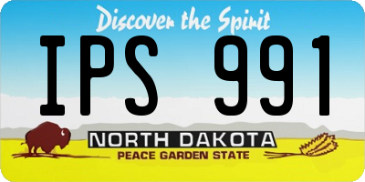 ND license plate IPS991