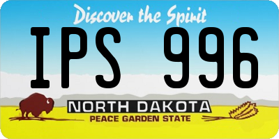 ND license plate IPS996