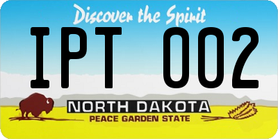 ND license plate IPT002