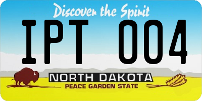 ND license plate IPT004