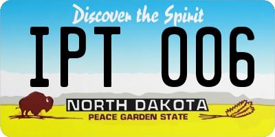 ND license plate IPT006