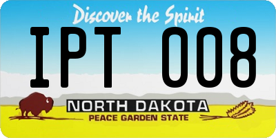 ND license plate IPT008