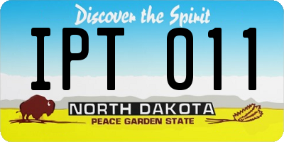 ND license plate IPT011