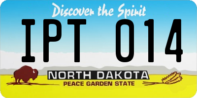 ND license plate IPT014