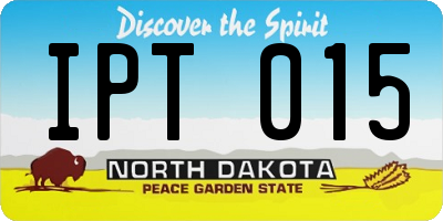ND license plate IPT015