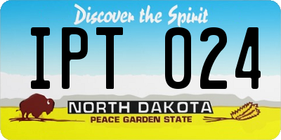 ND license plate IPT024