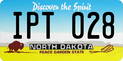 ND license plate IPT028