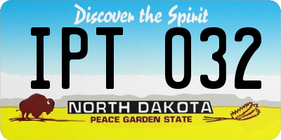 ND license plate IPT032