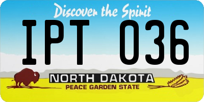 ND license plate IPT036