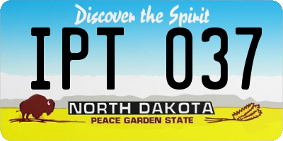 ND license plate IPT037