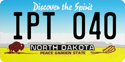 ND license plate IPT040