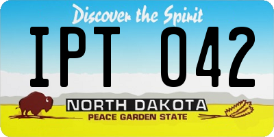 ND license plate IPT042