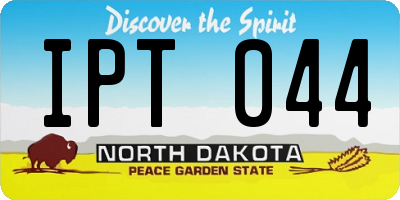 ND license plate IPT044