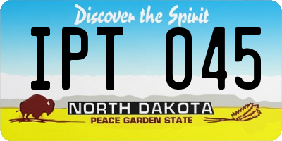 ND license plate IPT045