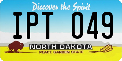 ND license plate IPT049