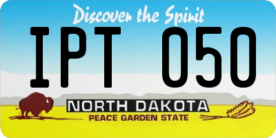 ND license plate IPT050