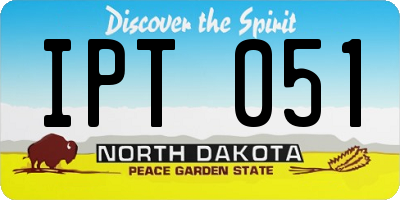 ND license plate IPT051
