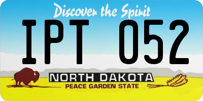 ND license plate IPT052