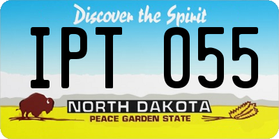ND license plate IPT055