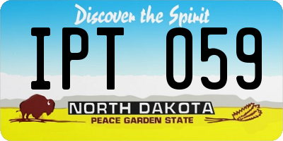 ND license plate IPT059
