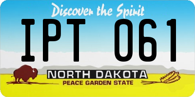 ND license plate IPT061