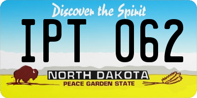 ND license plate IPT062