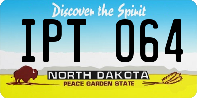 ND license plate IPT064