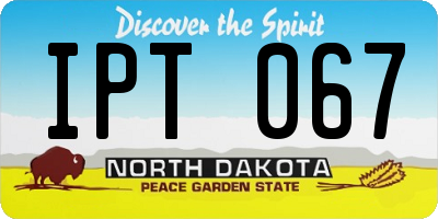 ND license plate IPT067