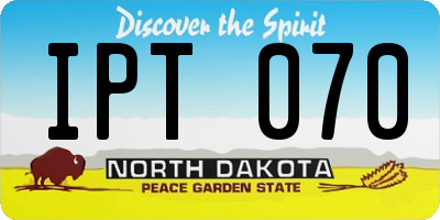 ND license plate IPT070