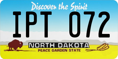 ND license plate IPT072