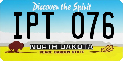 ND license plate IPT076