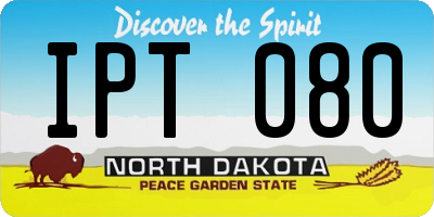 ND license plate IPT080